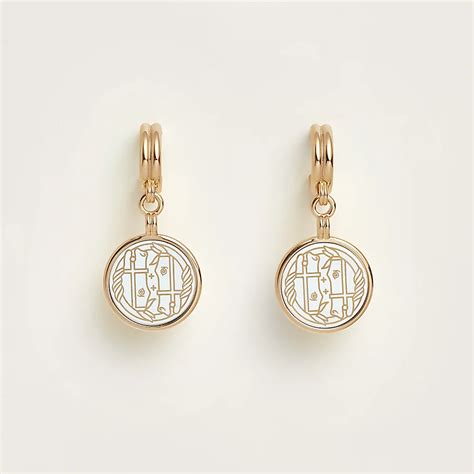 hermes quadrige earrings|hermes leather earrings.